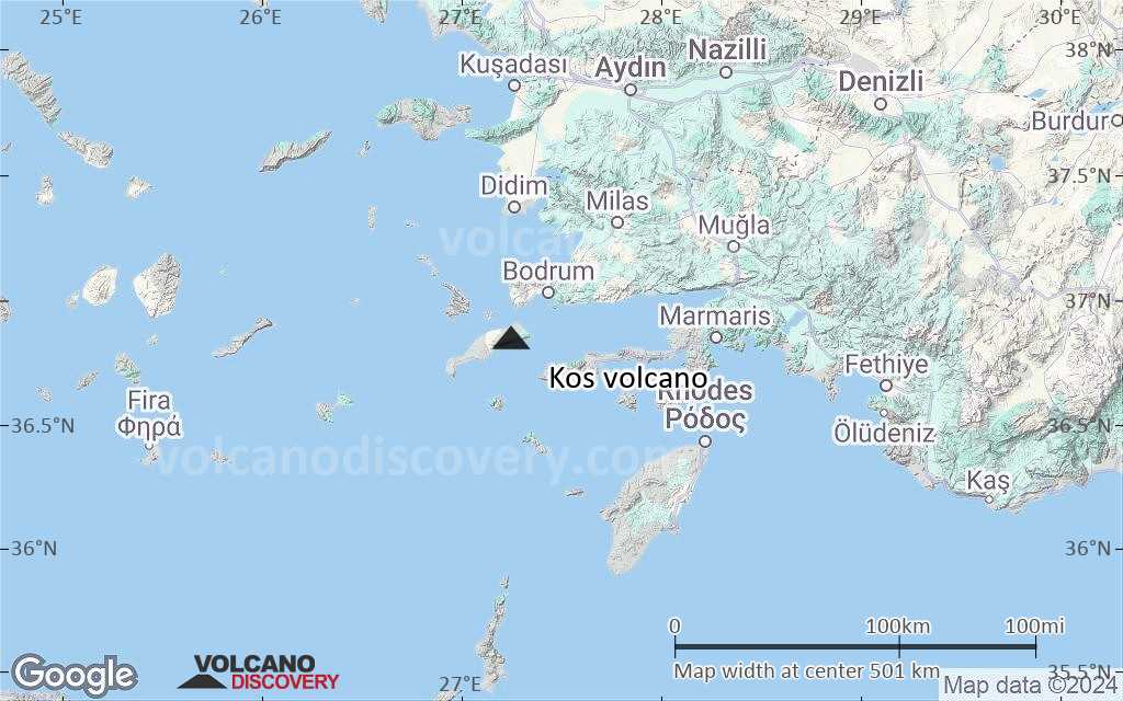 Terrain-type map of Kos volcano (local scale large)