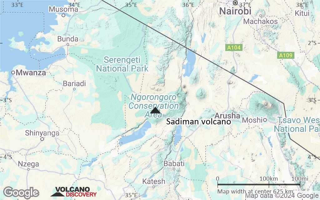 Terrain-type map of Sadiman volcano (local scale large)
