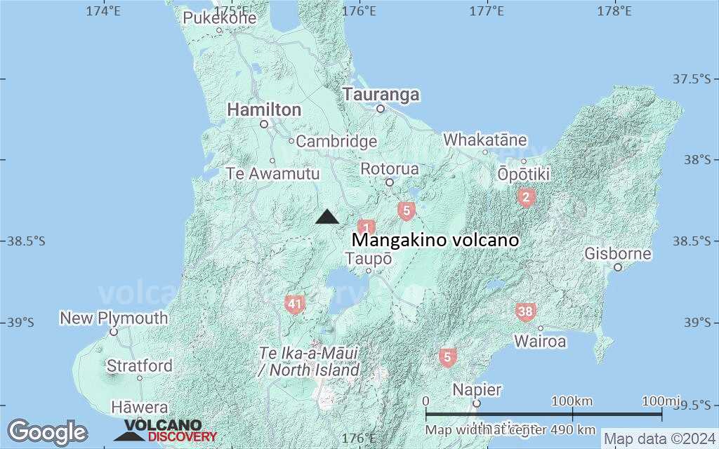 Terrain-type map of Mangakino volcano (local scale large)