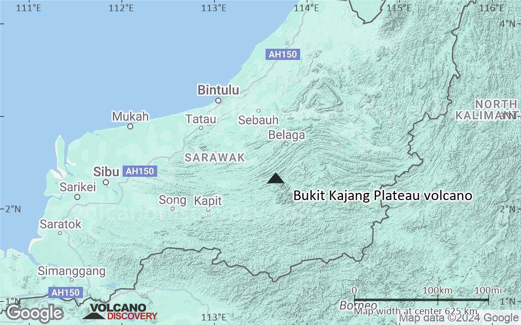 Terrain-type map of Bukit Kajang Plateau volcano (local scale large)