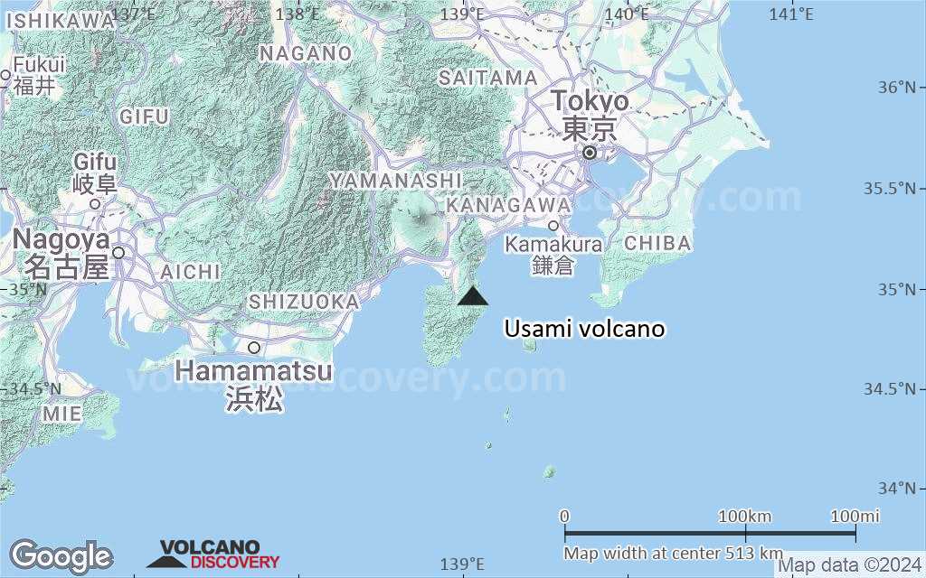 Terrain-type map of Usami volcano (local scale large)