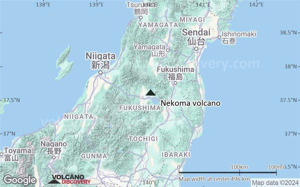 Terrain-type map of Nekoma volcano (local scale large)