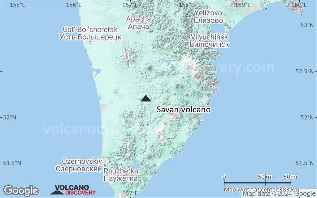 Terrain-type map of Savan volcano (local scale large)