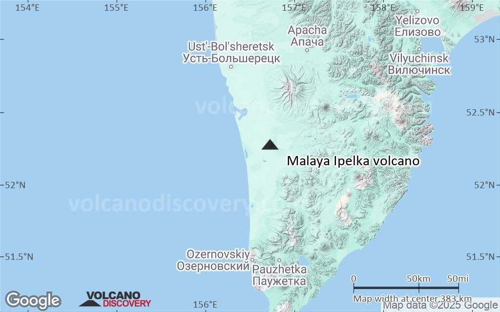 Terrain-type map of Malaya Ipelka volcano (local scale large)