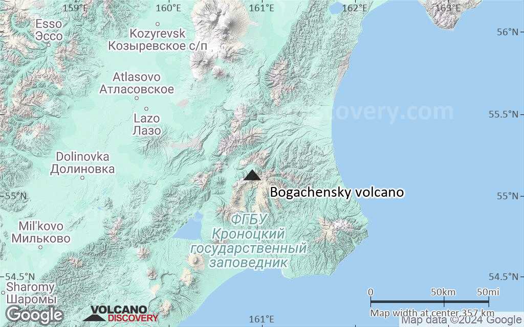 Terrain-type map of Bogachensky volcano (local scale large)