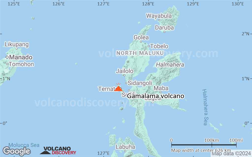 Terrain-type map of Gamalama volcano (local scale large)