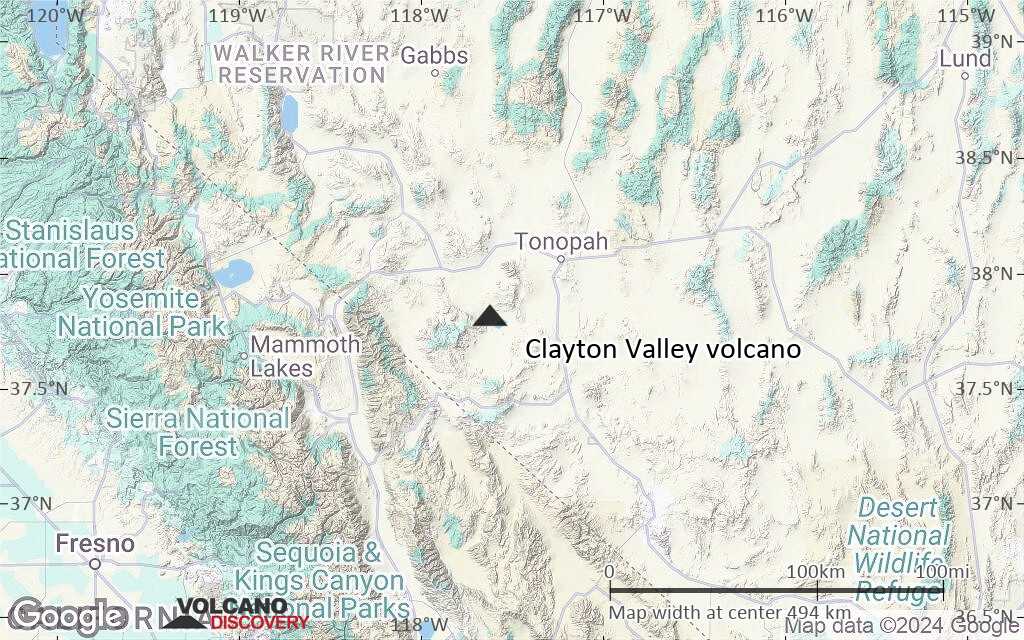 Terrain-type map of Clayton Valley volcano (local scale large)
