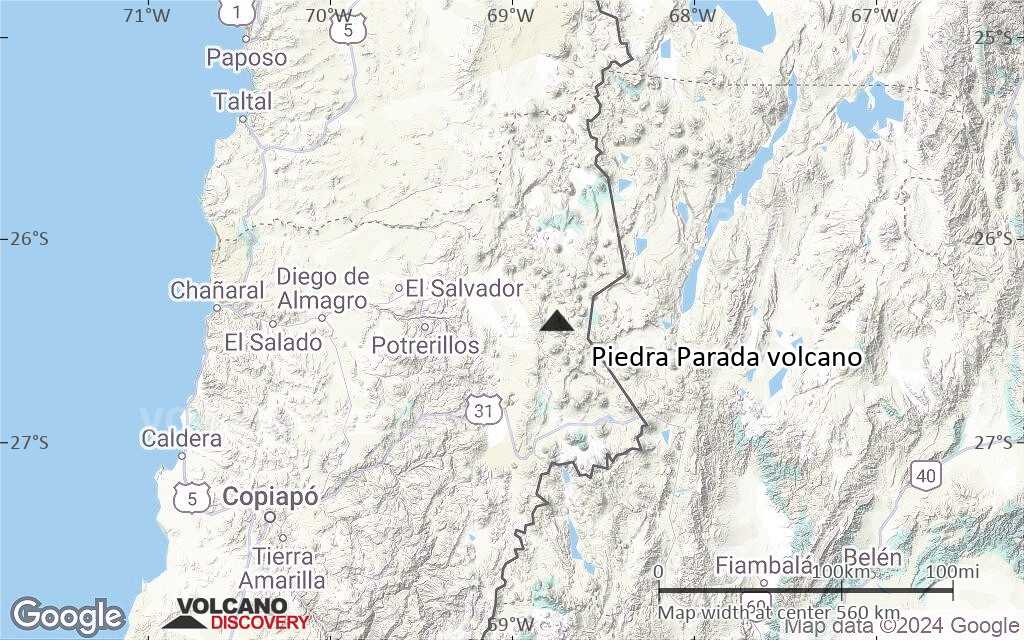 Terrain-type map of Piedra Parada volcano (local scale large)