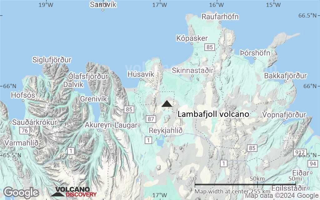Terrain-type map of Lambafjoll volcano (local scale large)