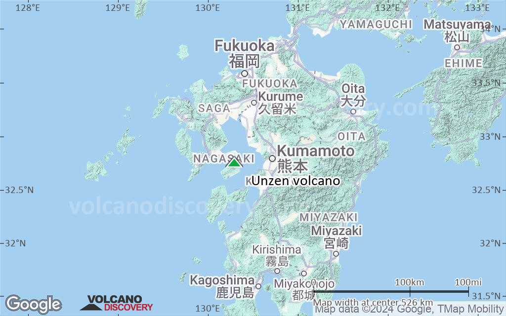 Terrain-type map of Unzen volcano (local scale large)