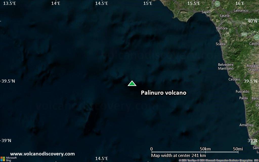 Satellite/aerial-type map of Palinuro volcano (local scale medium)