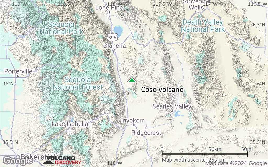 Terrain-type map of Coso volcano (local scale medium)