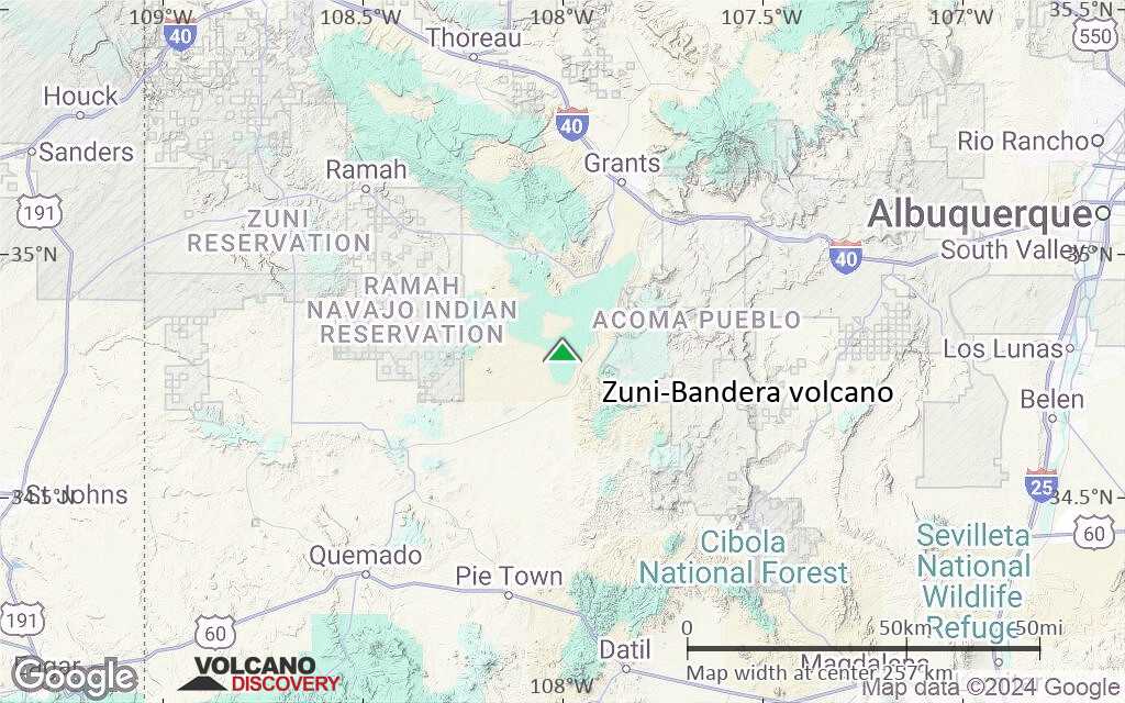 Terrain-type map of Zuni-Bandera volcano (local scale medium)