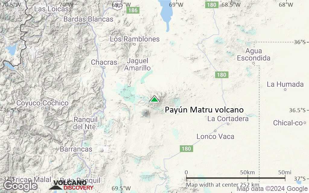 Terrain-type map of Payún Matru volcano (local scale medium)
