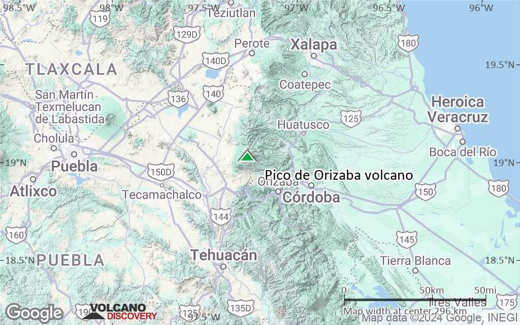 Terrain-type map of Pico de Orizaba volcano (local scale medium)