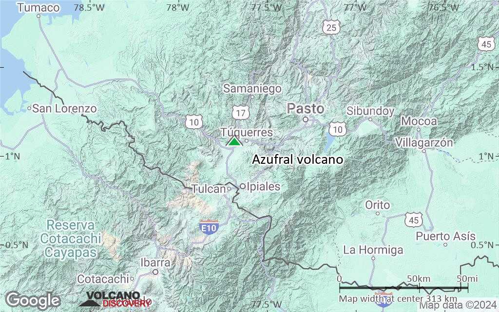 Terrain-type map of Azufral volcano (local scale medium)