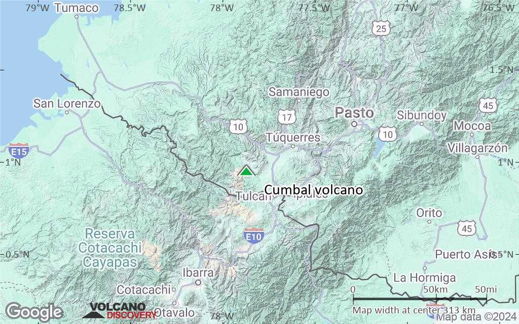 Terrain-type map of Cumbal volcano (local scale medium)