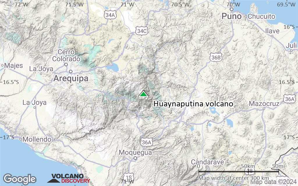 Terrain-type map of Huaynaputina volcano (local scale medium)