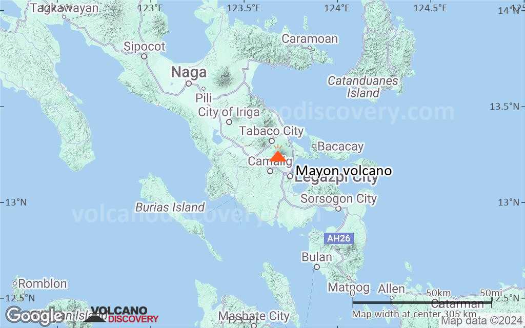 Terrain-type map of Mayon volcano (local scale medium)