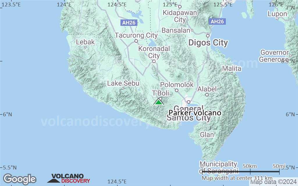 Terrain-type map of Parker volcano (local scale medium)