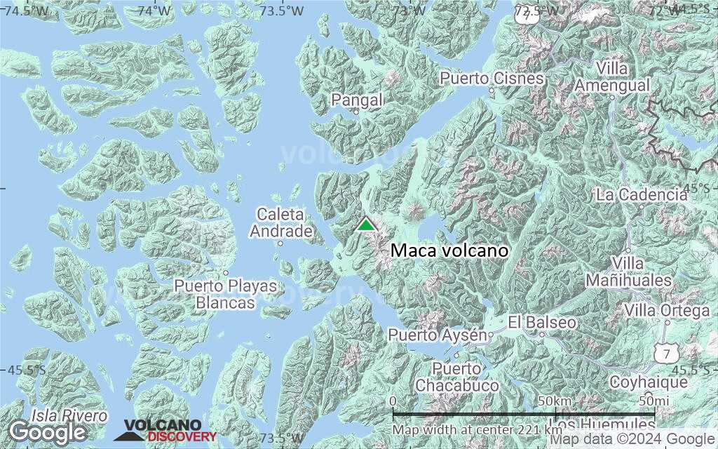 Terrain-type map of Maca volcano (local scale medium)