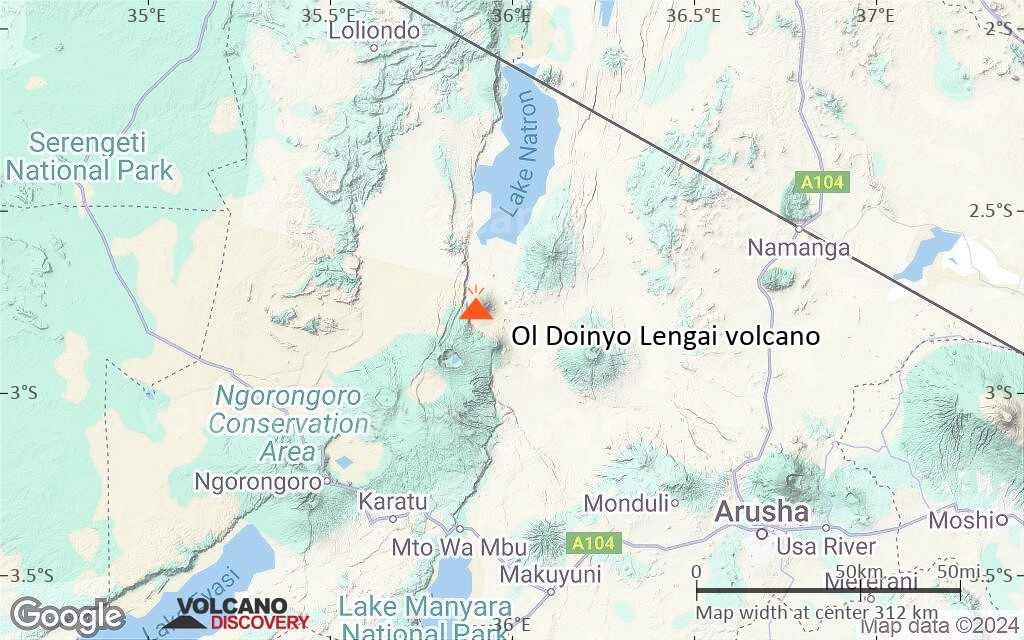 Terrain-type map of Ol Doinyo Lengai volcano (local scale medium)