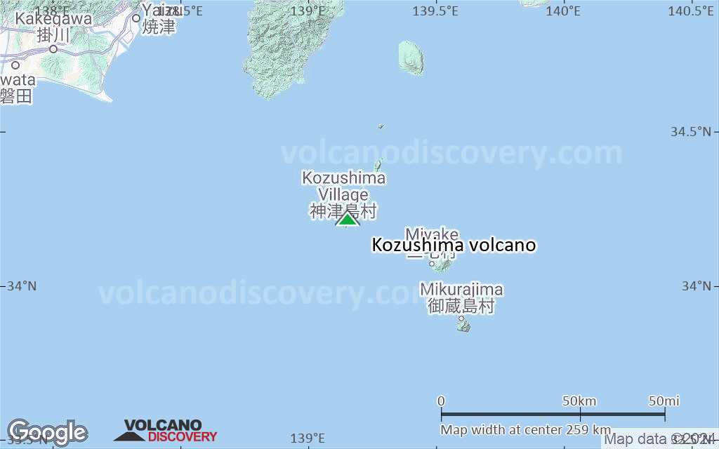 Terrain-type map of Kozushima volcano (local scale medium)
