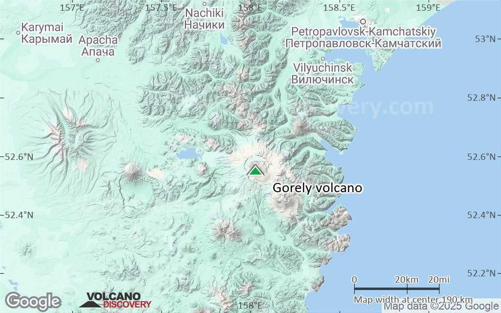 Terrain-type map of Gorely volcano (local scale medium)