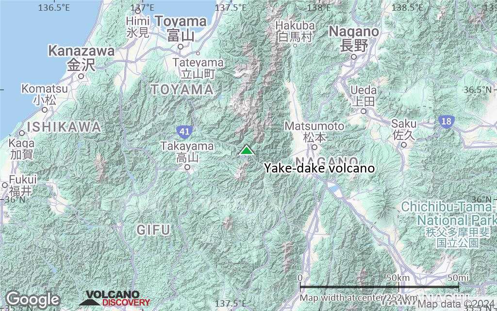 Terrain-type map of Yake-dake volcano (local scale medium)