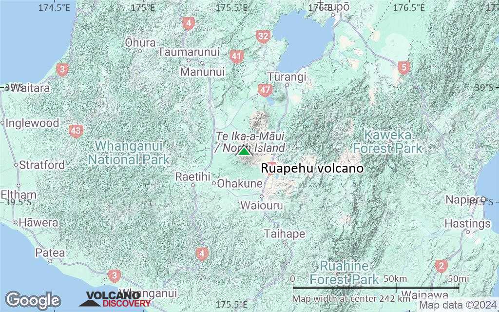 Terrain-type map of Ruapehu volcano (local scale medium)