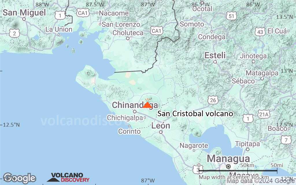 Terrain-type map of San Cristobal volcano (local scale medium)