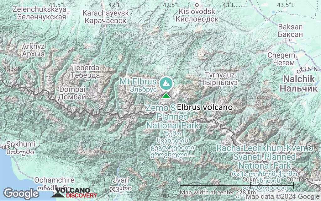 Terrain-type map of Elbrus volcano (local scale medium)