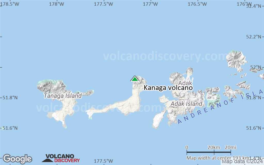 Terrain-type map of Kanaga volcano (local scale medium)