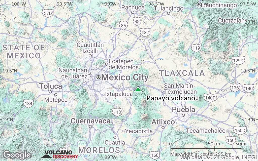 Terrain-type map of Papayo volcano (local scale medium)