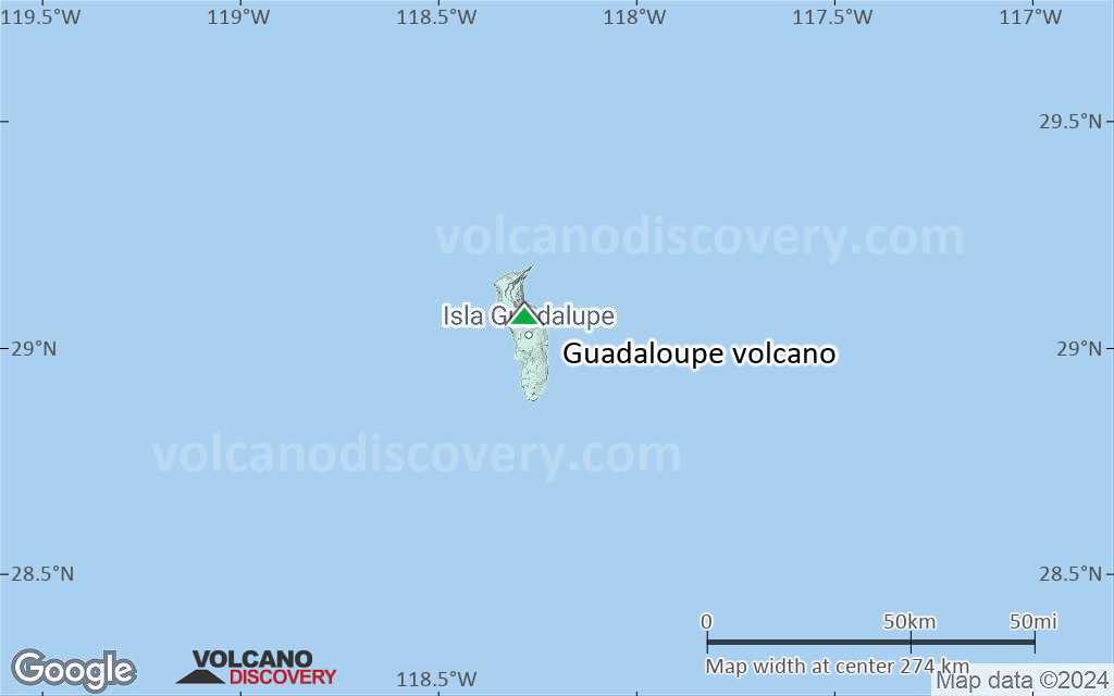 Terrain-type map of Guadaloupe volcano (local scale medium)
