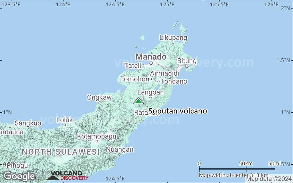 Terrain-type map of Soputan volcano (local scale medium)