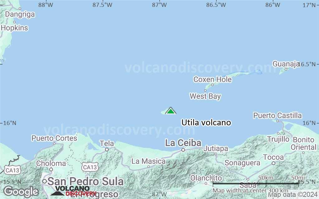 Terrain-type map of Utila volcano (local scale medium)