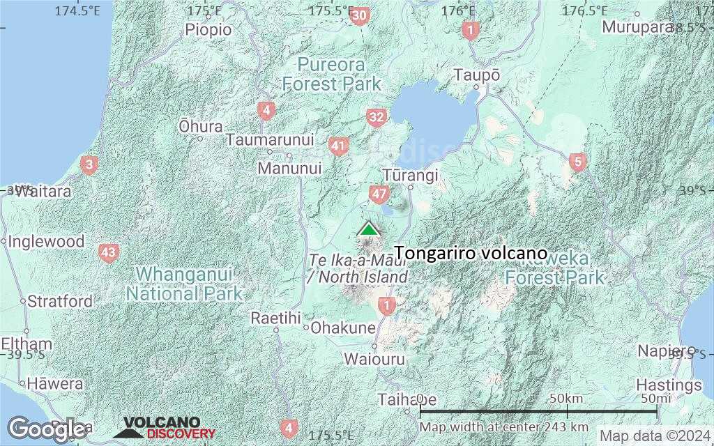Terrain-type map of Tongariro volcano (local scale medium)