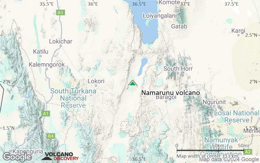 Terrain-type map of Namarunu volcano (local scale medium)