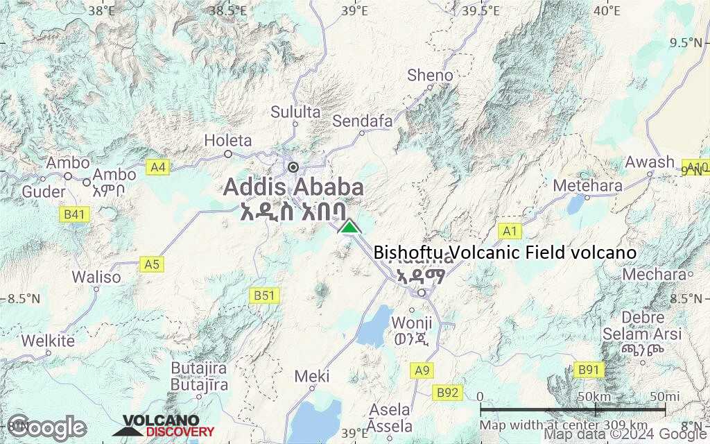 Terrain-type map of Bishoftu Volcanic Field volcano (local scale medium)