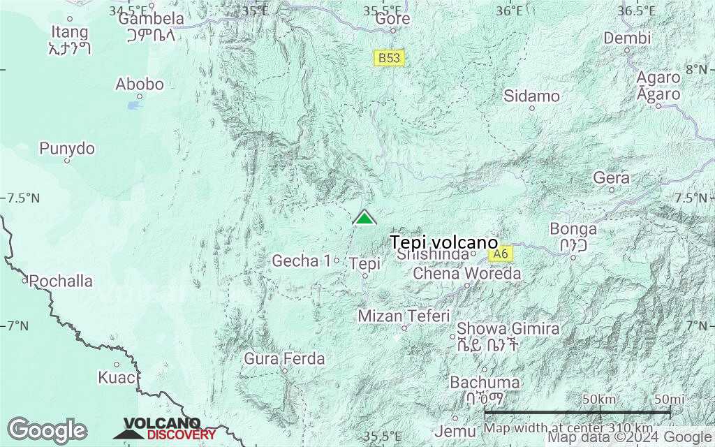 Terrain-type map of Tepi volcano (local scale medium)