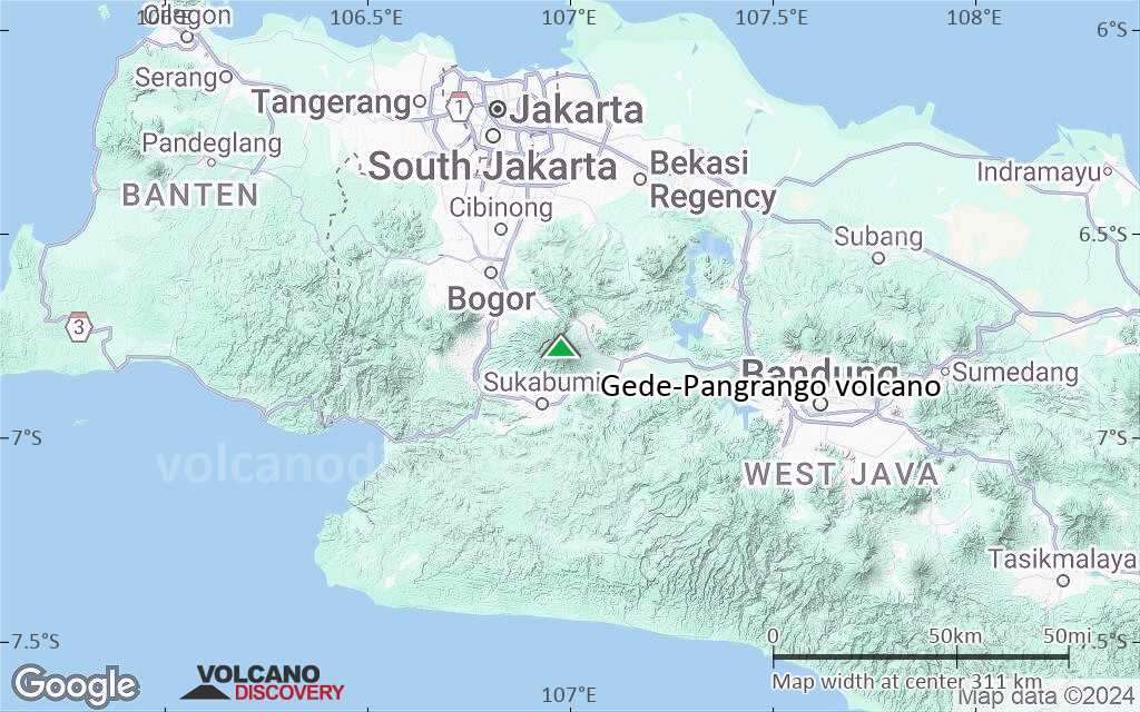 Terrain-type map of Gede-Pangrango volcano (local scale medium)