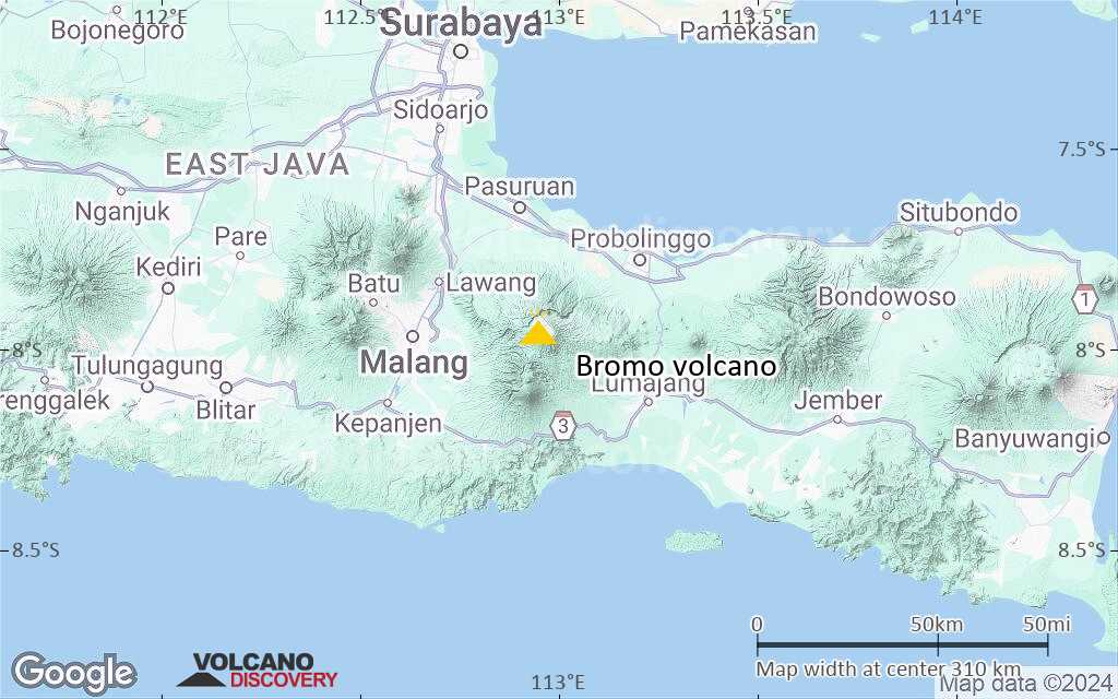 Terrain-type map of Bromo volcano (local scale medium)
