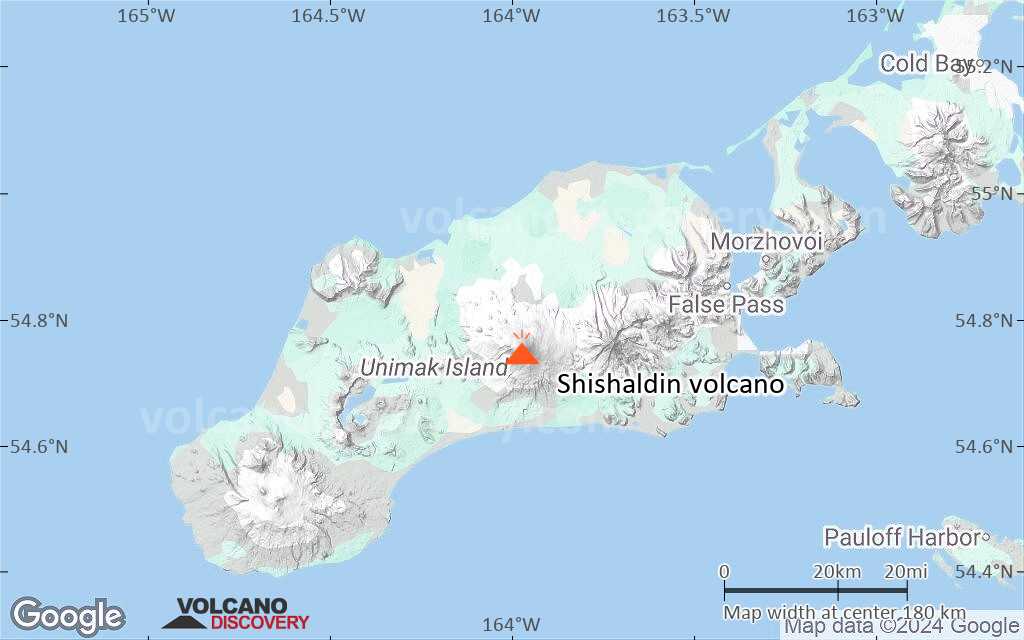 Terrain-type map of Shishaldin volcano (local scale medium)