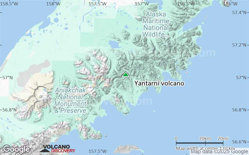 Terrain-type map of Yantarni volcano (local scale medium)