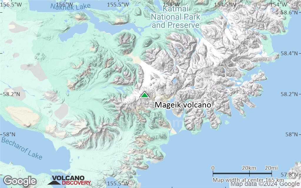 Terrain-type map of Mageik volcano (local scale medium)