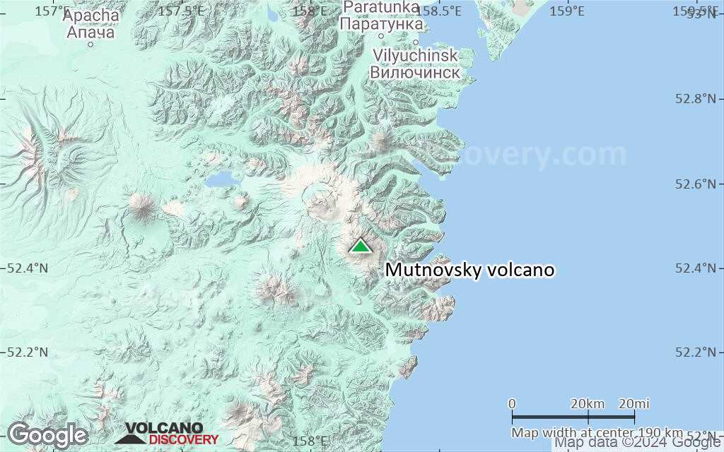 Terrain-type map of Mutnovsky volcano (local scale medium)