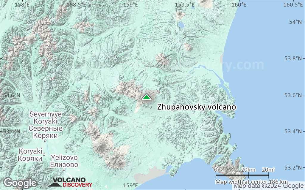 Terrain-type map of Zhupanovsky volcano (local scale medium)