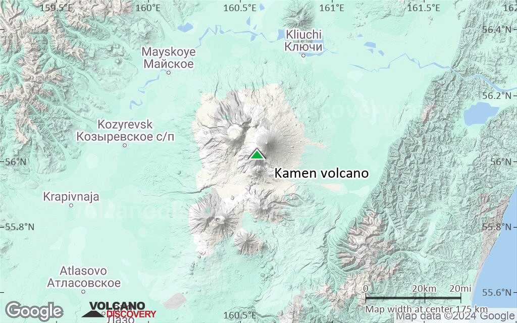 Terrain-type map of Kamen volcano (local scale medium)