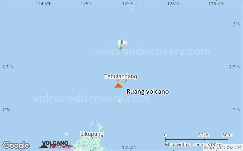 Terrain-type map of Ruang volcano (local scale medium)